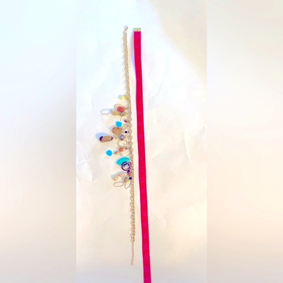 Women’s Statement Necklace Gold-tone Colorful Party Date Night Church Office - Picture 12 of 12